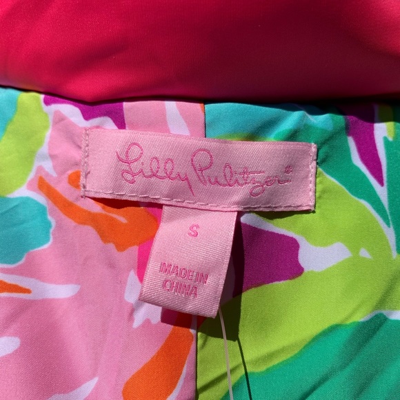 Lilly Pulitzer Tropical Pink Kate Puffer Vest size Small - Picture 10 of 11